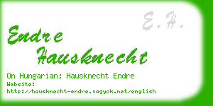 endre hausknecht business card